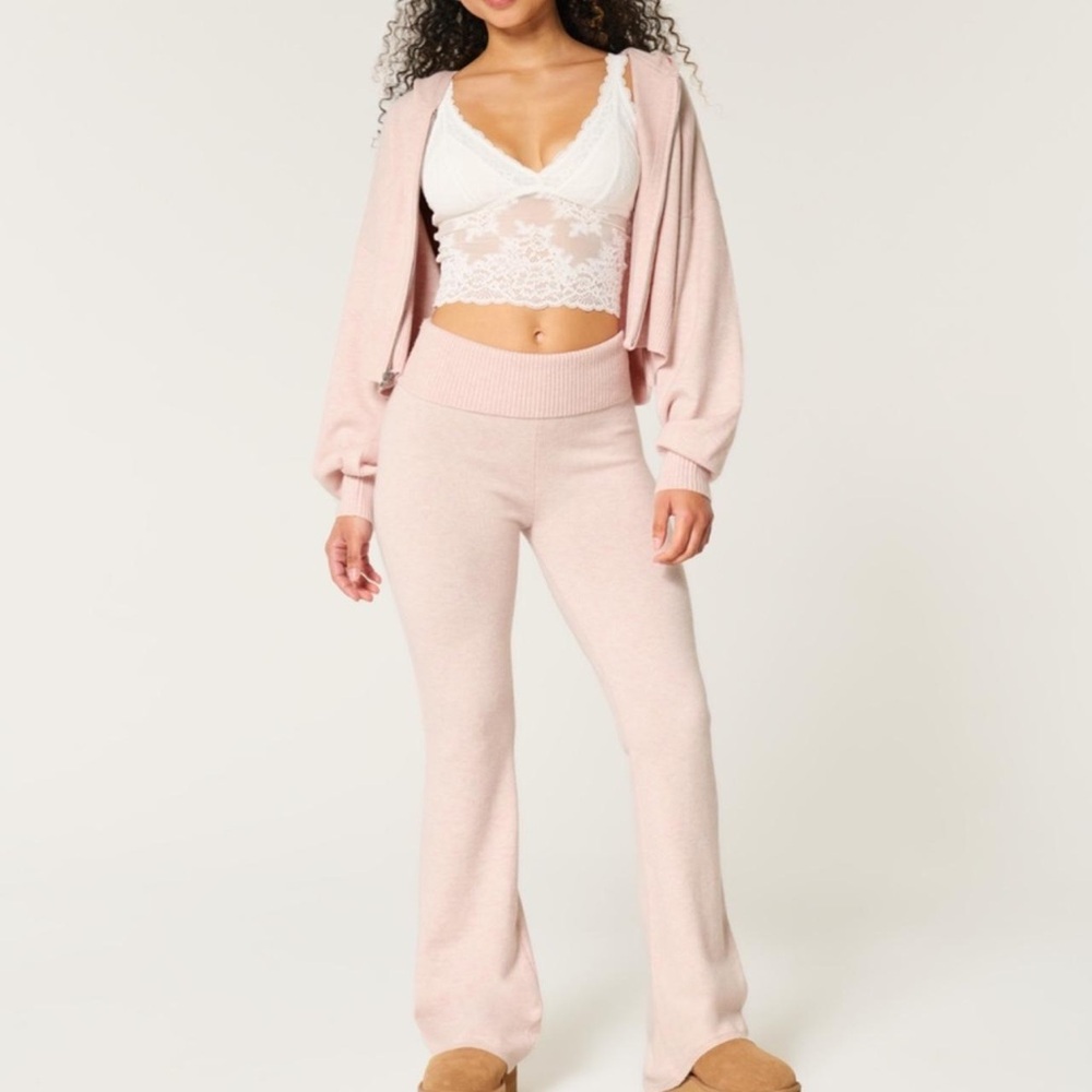 Gilly Hicks Cozy Pink Knit Lounge Set